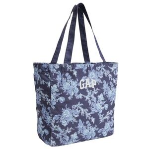 NWT GAP LoveShackFancy Large Size Navy and Light Blue Floral Tote Bag